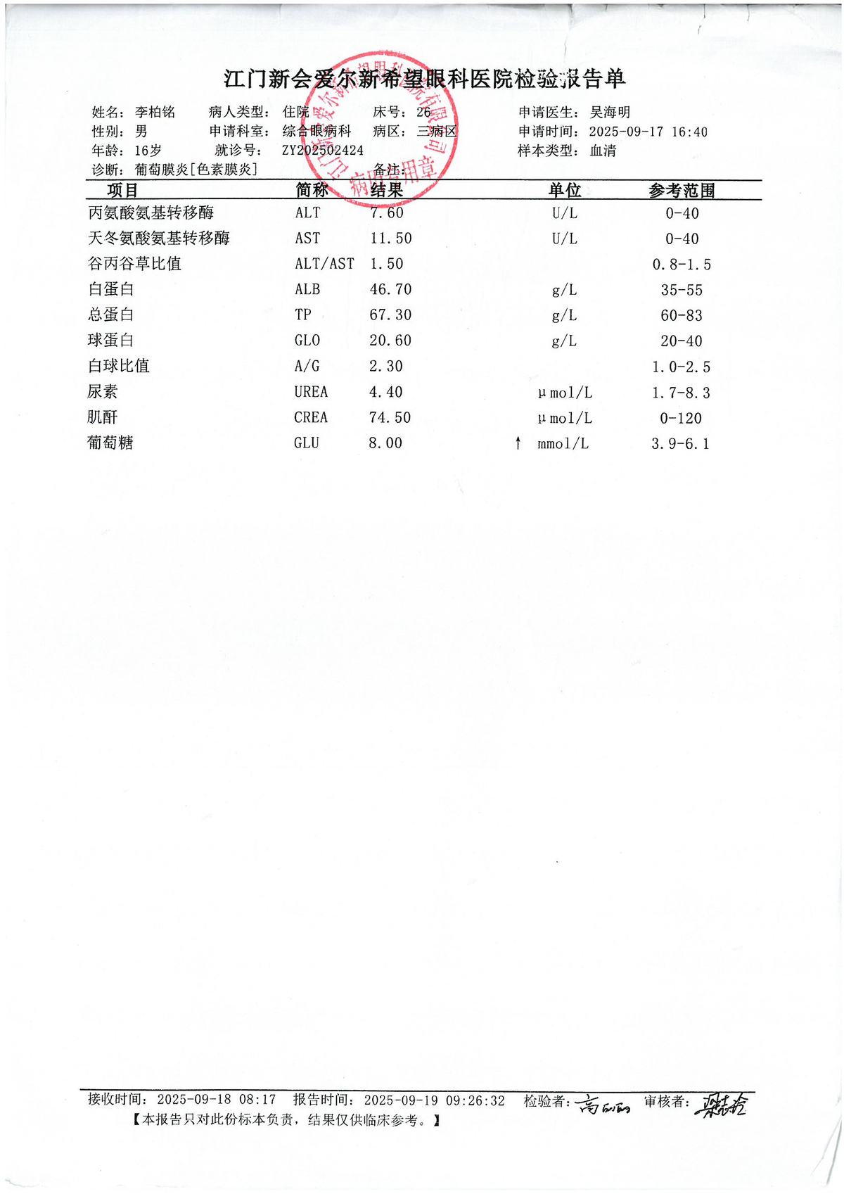 检验报告 · #170