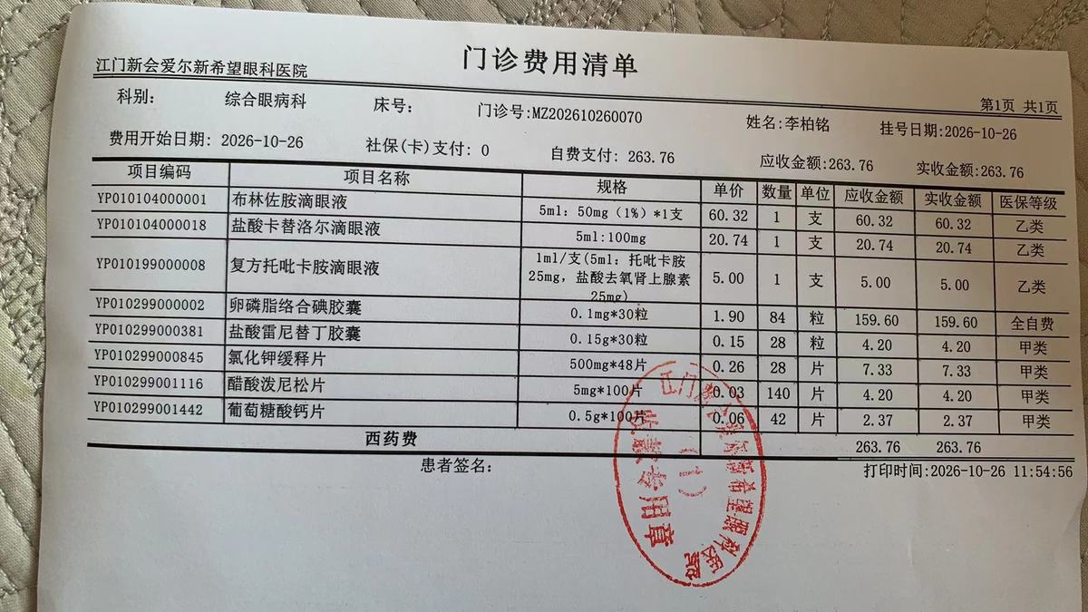 费用清单 · #236